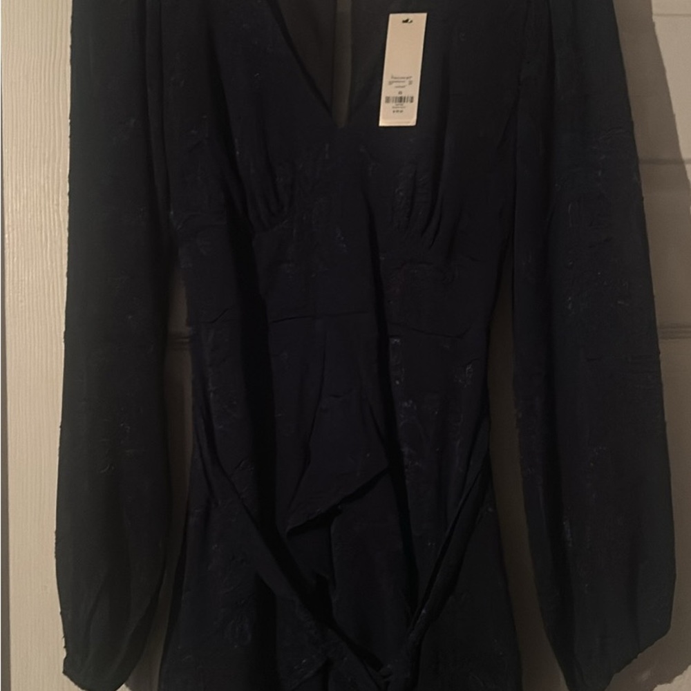 Francesca's Navy Jacquard XS Dress